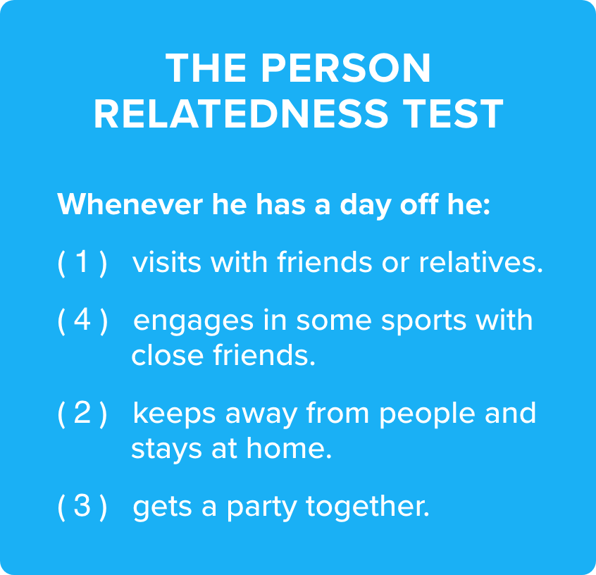 The Person Relatedness Test