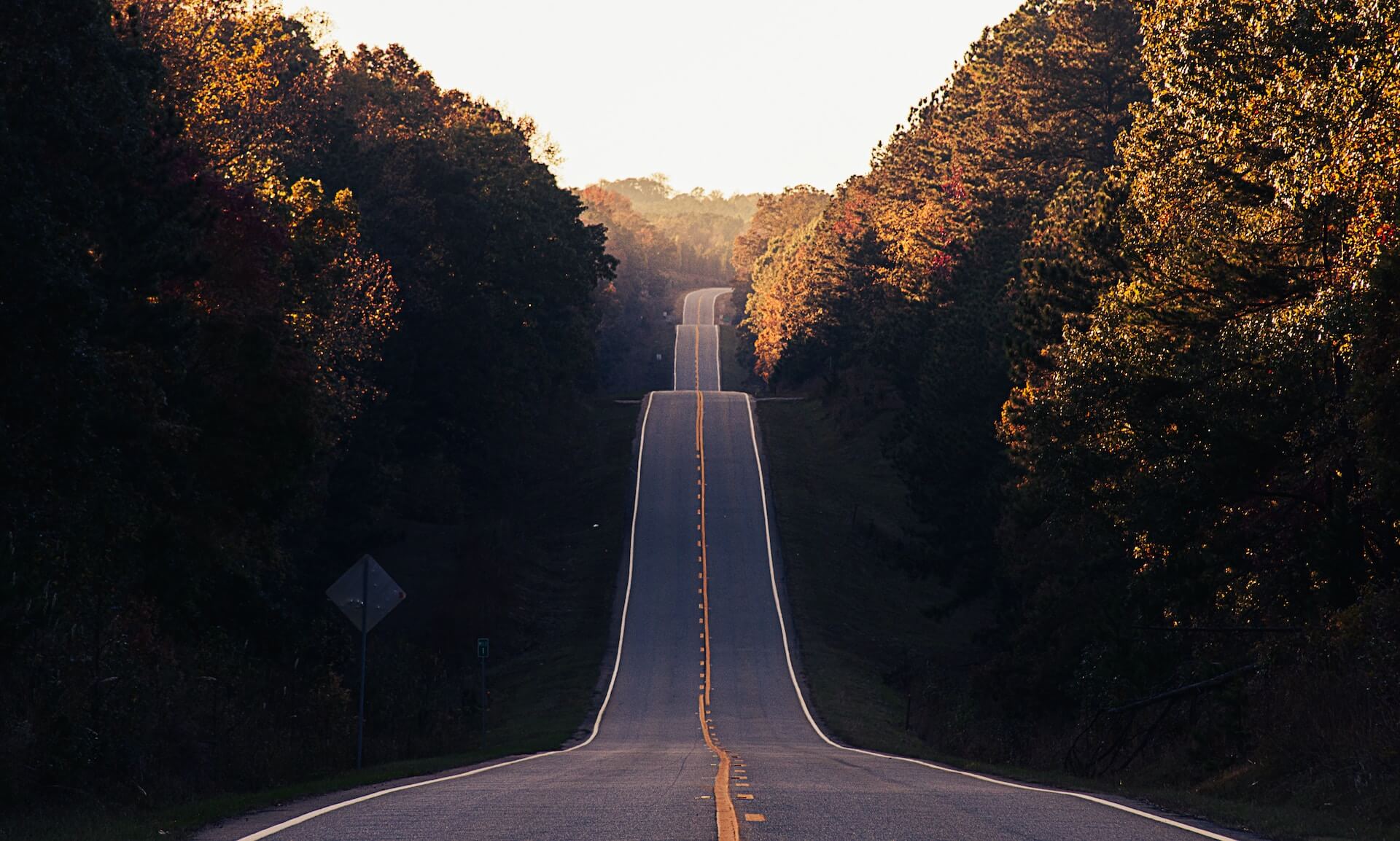 long stretch of road